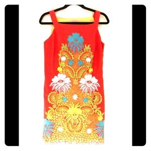 Lilly Pulitzer Embroidered Cut Pit Dress